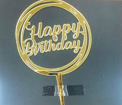 Happy Brithday Tag for Cake Round